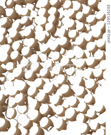 丸い球体の粒が大量に集合体となってひしめきあっている。光が当たっている部分が透明。背景などにどうぞ。 129516288