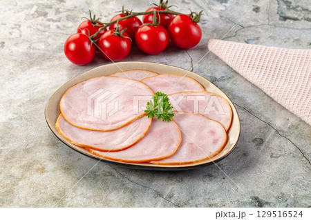 Delicous pork carbonate slices snack 129516524