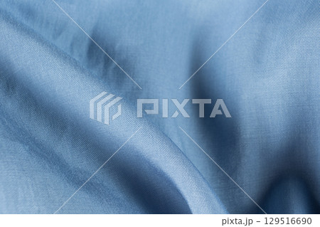 Blue Polyester Elastane Fabric Close-up Blue Polyester Elastane Fabric Close-up 129516690