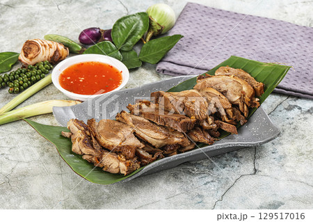 Asian cuisine Baked duck breast 129517016