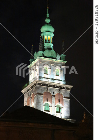 Dormition or Assumption church in old town of Lviv, Western Ukraine 129518526
