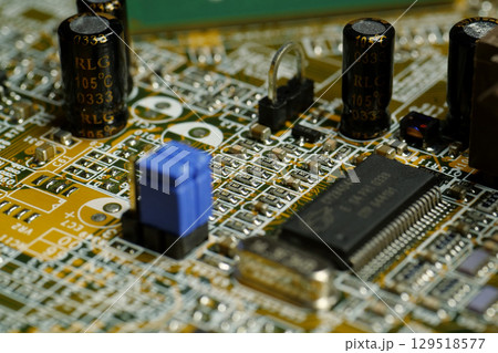 Computer microcircuit with electronic components 129518577