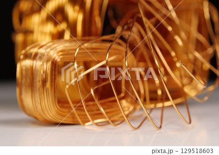 Copper windings different sizes from electric current transformers 129518603