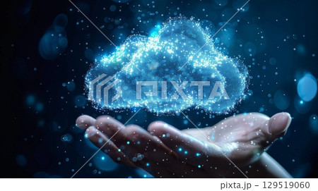 Technology networking and digital communication in business with cloud computing concept 129519060
