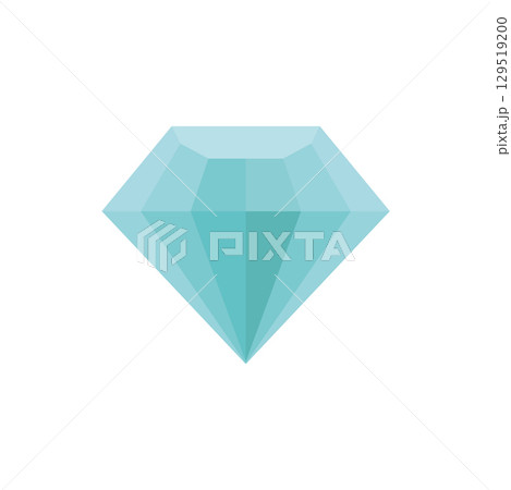 Blue diamond gem. Vector 129519200