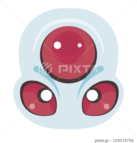 Three red eyes creature. Vector Three red eyes creature. Vector 129519756