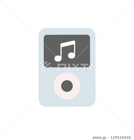 Blue music player device. Vector 129520428