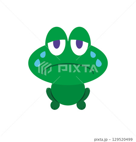 Crying Green Frog. Vector Crying Green Frog. Vector 129520499