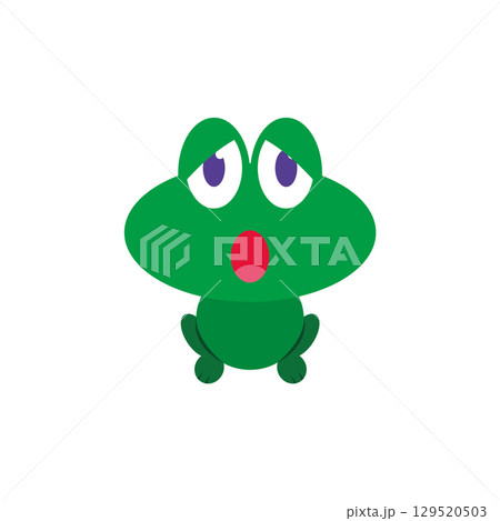 Surprised Green Frog. Vector Surprised Green Frog. Vector 129520503