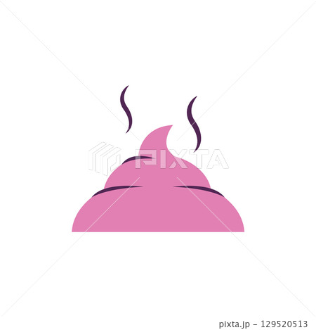Pink Poop Emoji Icon. Vector Pink Poop Emoji Icon. Vector 129520513