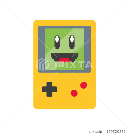 Yellow Handheld Game Device. Vector Yellow Handheld Game Device. Vector 129520851