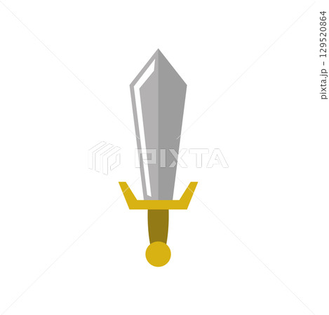 Classic Fantasy Sword Icon. Vector 129520864
