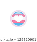 Transgender circle heart design. Vector 129520901