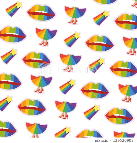 Pride Fashion Pattern Design. Vector 129520908