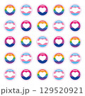 Pride Hearts Button Collection. Vector 129520921