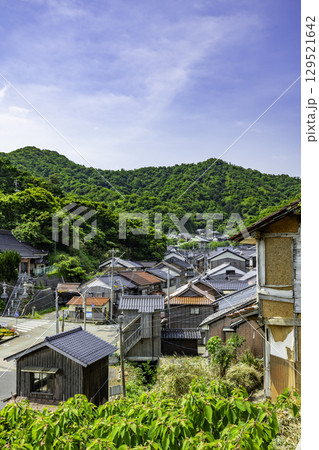 浦富海岸 田後の町並み 鳥取県岩美町 浦富海岸 田後の町並み 鳥取県岩美町 129521642