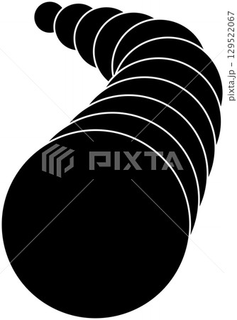Circle line curve with blending design. Concept of technology, digital 129522067