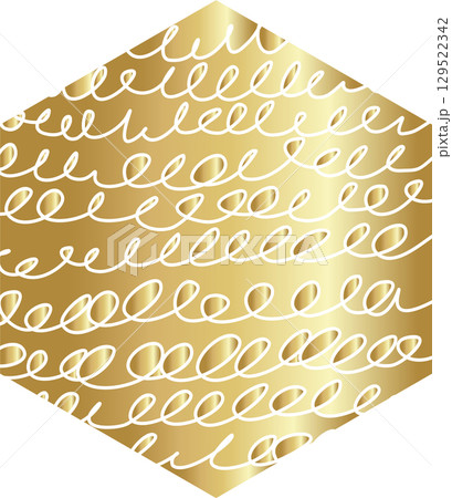 Geometric line pattern gold color 129522342