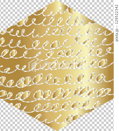 Geometric line pattern gold color 129522342