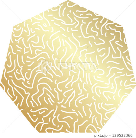 Geometric line pattern gold color 129522366