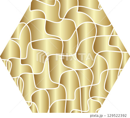 Geometric line pattern gold color 129522392