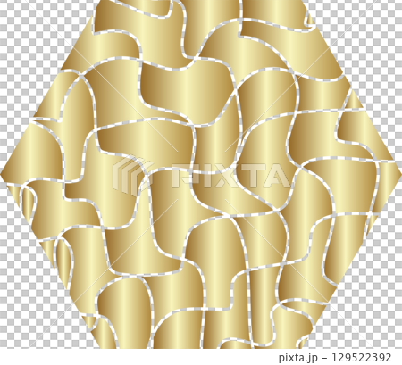 Geometric line pattern gold color 129522392