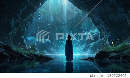 静寂に包まれた幻想世界 ― 青の洞窟が誘う光と影の旅 129522405