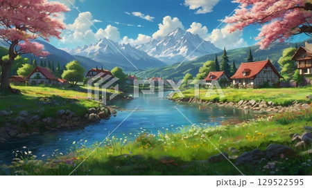 心がふわりとほどける　広がる空と光の幻想デジタル絶景 129522595