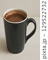Black ceramic mug filled with hot black coffee Black ceramic mug filled with hot black coffee 129522732