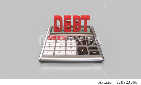 The Calculator and gold coins for DEBt or Business concept 3d Rendering. The Calculator and gold coins for DEBt or Business concept 3d Rendering. 129523269