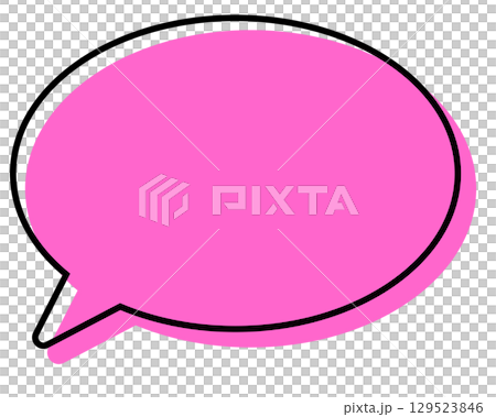 Simple speech bubble with misaligned lines - round 129523846