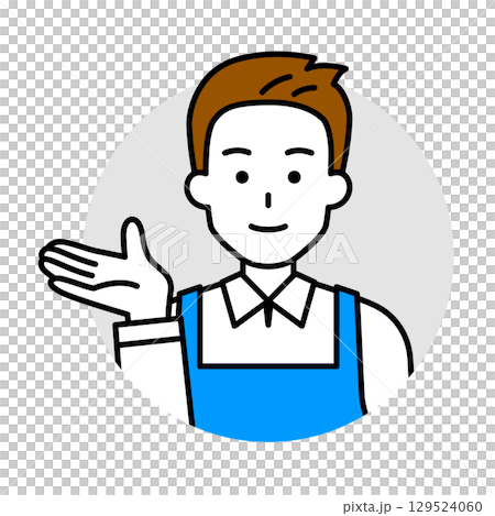 Icon of a man wearing an apron (guide) 129524060