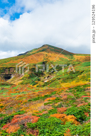 秋の栗駒山登山（東栗駒山から栗駒山の眺め） 129524196