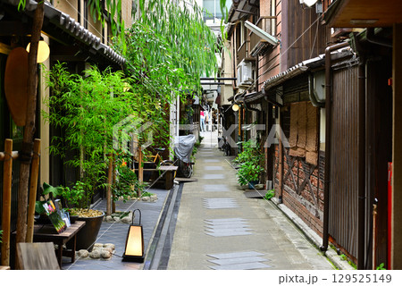 柳小路　京都の四条河原町の裏路地 129525149