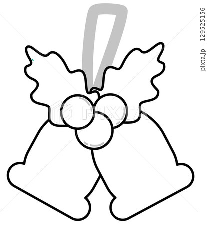 Outline cartoon for Christmas and Happy new year celebration Outline cartoon for Christmas and Happy new year celebration 129525156