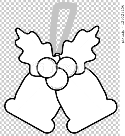 Outline cartoon for Christmas and Happy new year celebration Outline cartoon for Christmas and Happy new year celebration 129525156