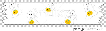 cute Halloween washi tape	 129525312
