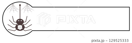 cute Halloween label banner for writing text 129525333