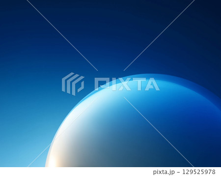 宇宙に広がる静寂と青い地球の風景 129525978