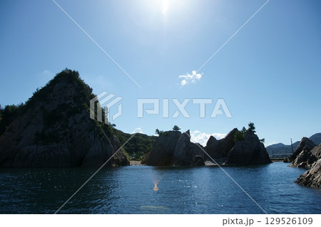 鳥取　四季の散歩　夏　松島　遊覧船 129526109