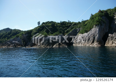 鳥取　四季の散歩　夏　松島　遊覧船 129526174