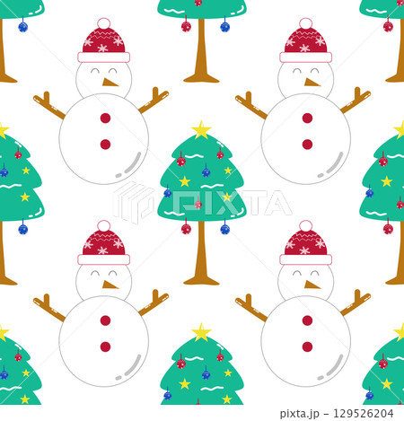 Christmas and Happy New Year seamless pattern background Christmas and Happy New Year seamless pattern background 129526204