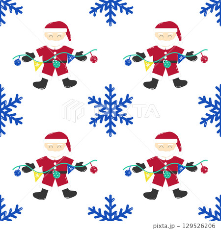 Christmas and Happy New Year seamless pattern background Christmas and Happy New Year seamless pattern background 129526206