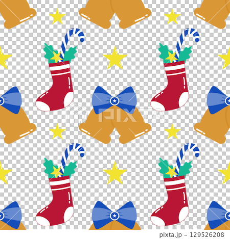 Christmas and Happy New Year seamless pattern background Christmas and Happy New Year seamless pattern background 129526208