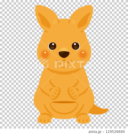 Front view of a kangaroo 129526680