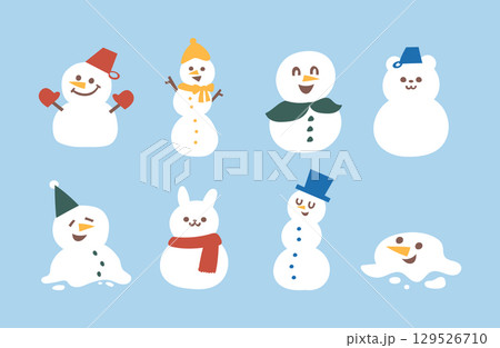雪だるまセット 129526710