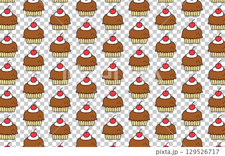 カップケーキの背景素材 カップケーキの背景素材 129526717