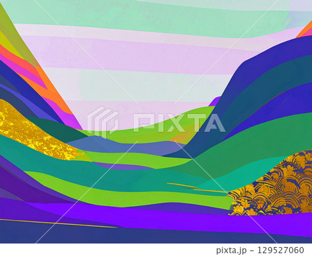 和紙　金　生成AI　背景　 129527060