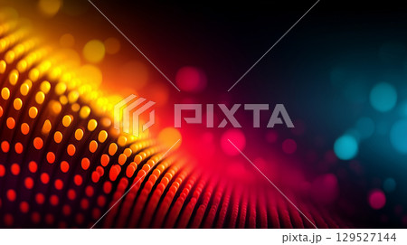 glowing wave created with particles on dark color glowing wave created with particles on dark color 129527144