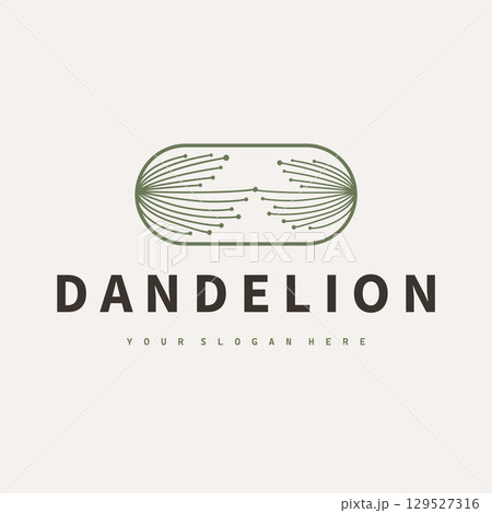 Dandelion Flower Logo Design Simple Minimalist Symbol Template Dandelion Flower Logo Design Simple Minimalist Symbol Template 129527316